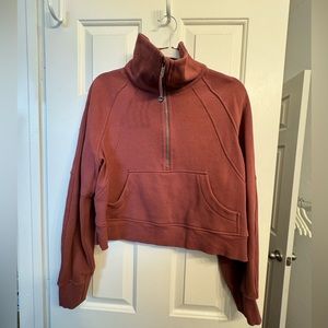 Lulu Scuba Oversized Funnel-Neck Half Zip
